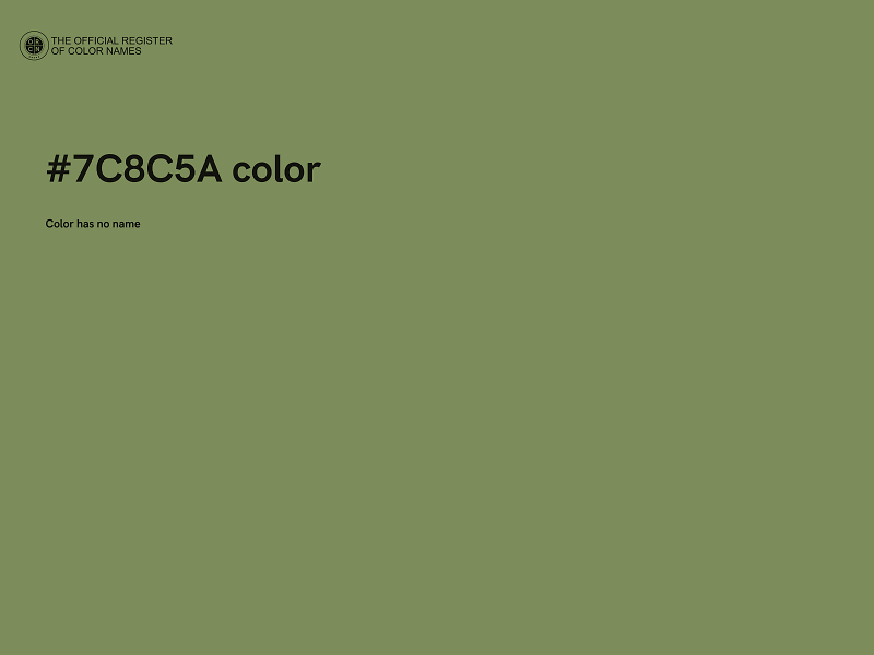 #7C8C5A color image