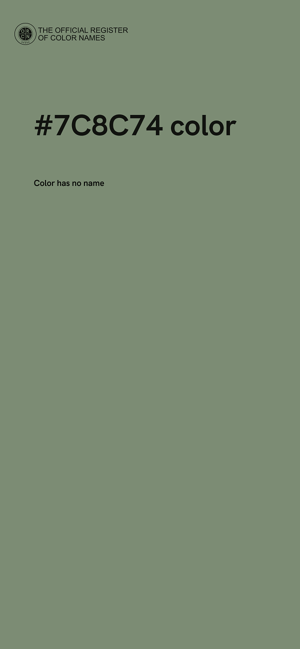 #7C8C74 color image