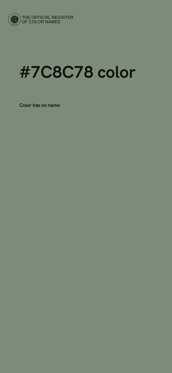 #7C8C78 color image