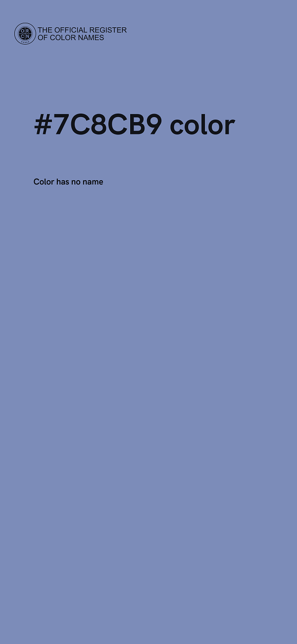 #7C8CB9 color image
