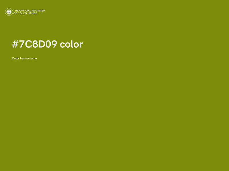 #7C8D09 color image