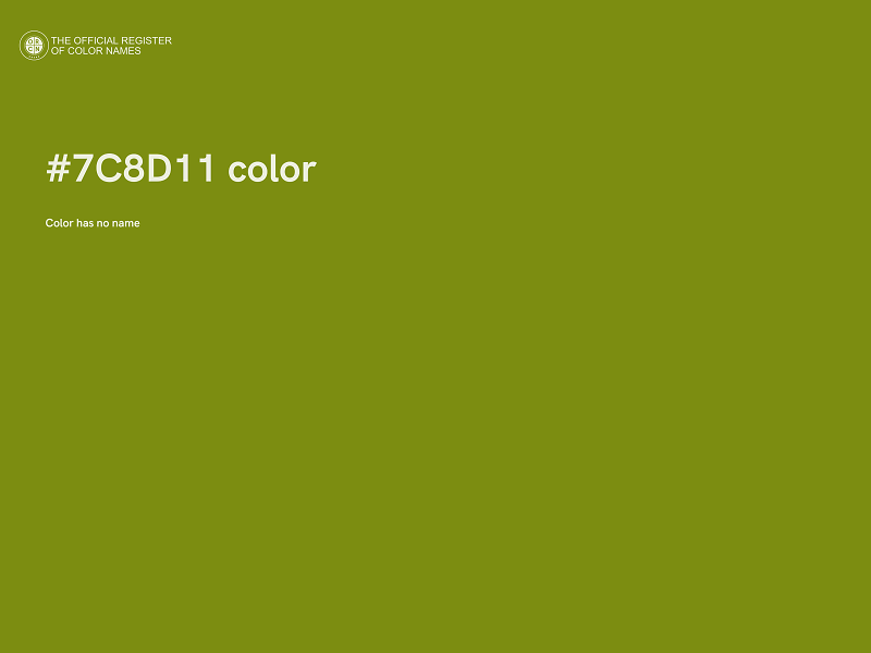 #7C8D11 color image