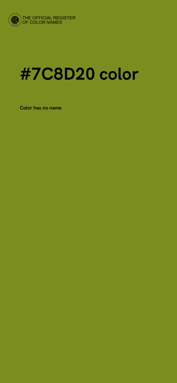 #7C8D20 color image
