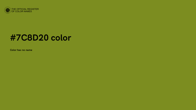 #7C8D20 color image