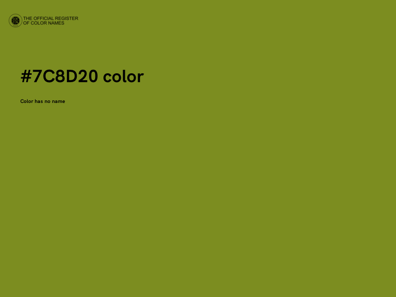 #7C8D20 color image