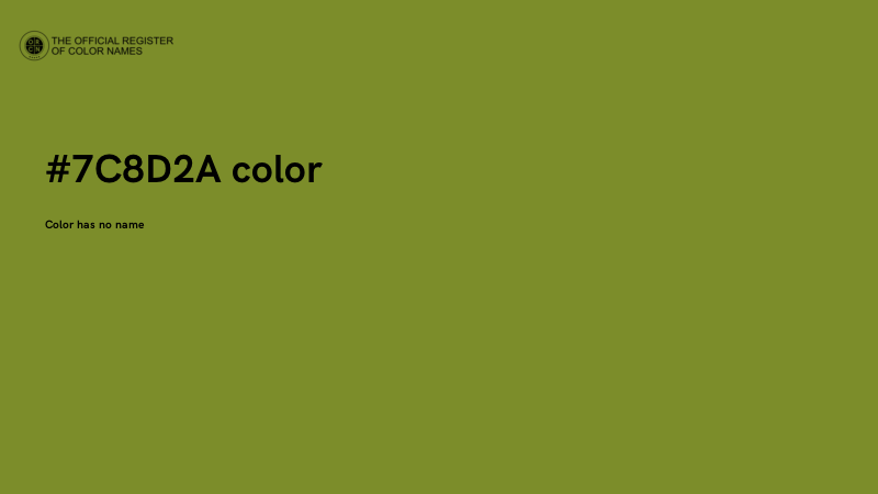 #7C8D2A color image