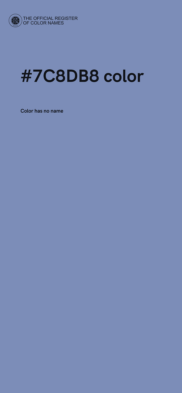 #7C8DB8 color image
