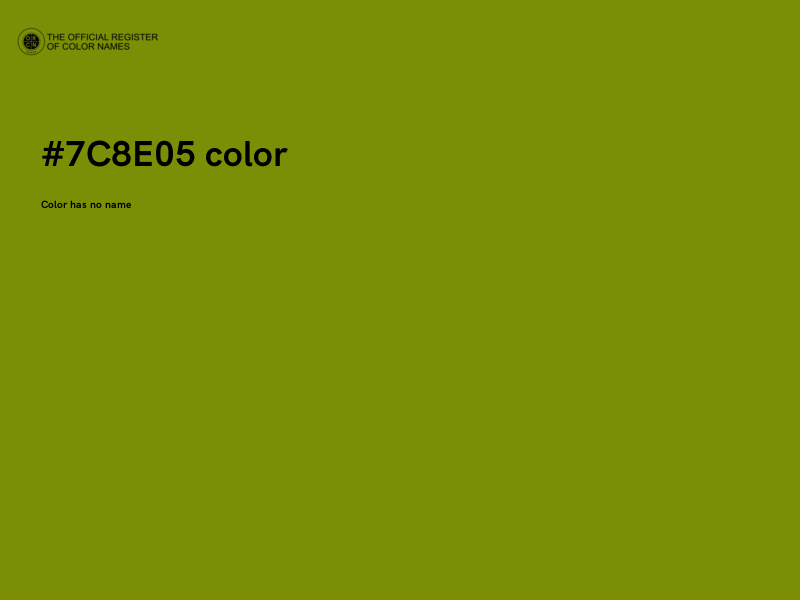 #7C8E05 color image