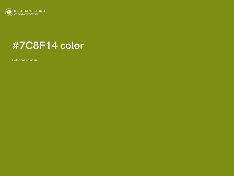 #7C8F14 color image