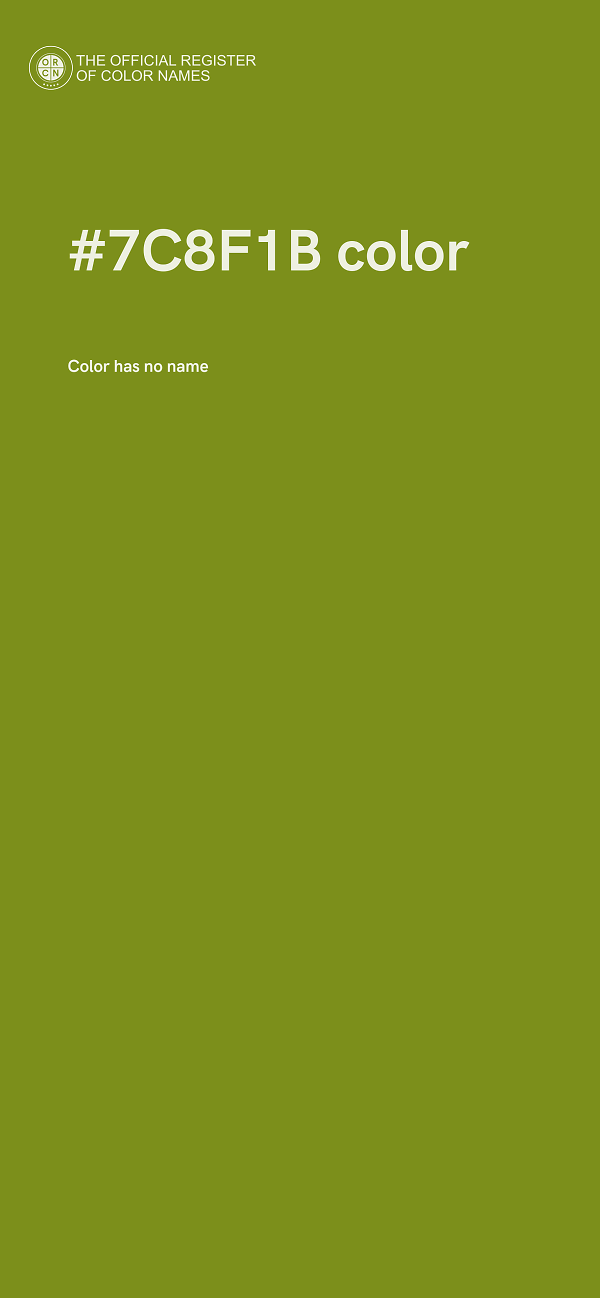 #7C8F1B color image