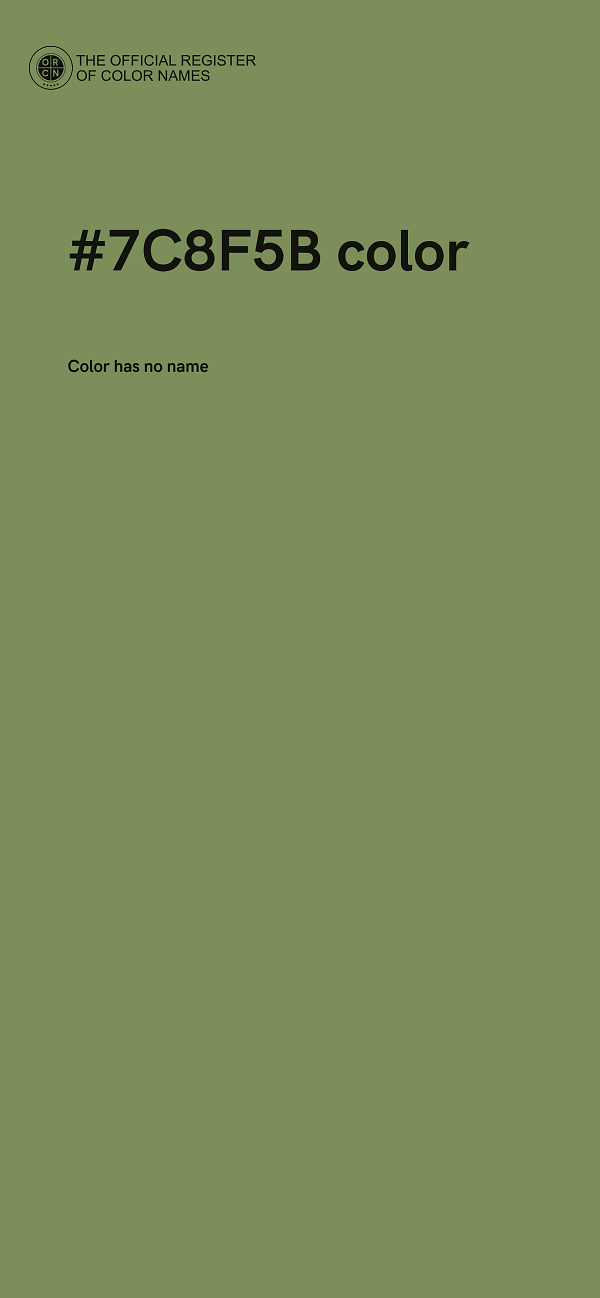 #7C8F5B color image