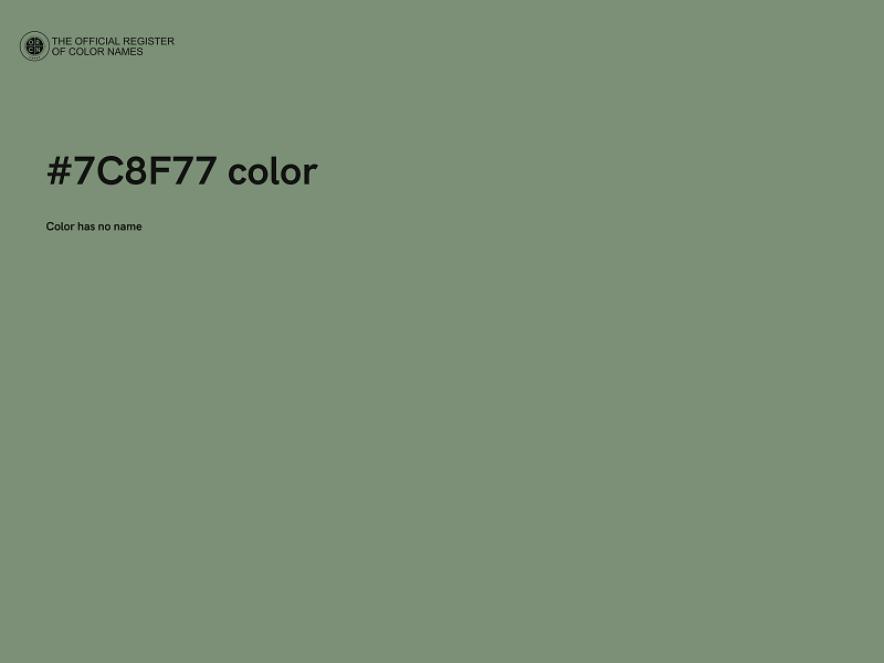 #7C8F77 color image