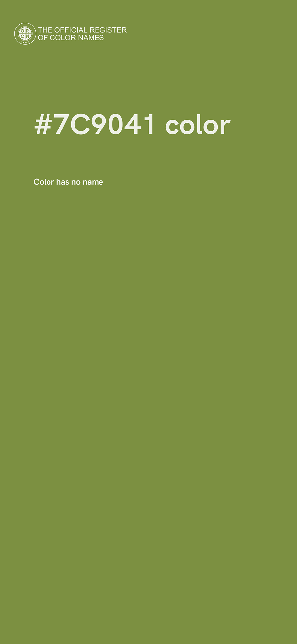 #7C9041 color image