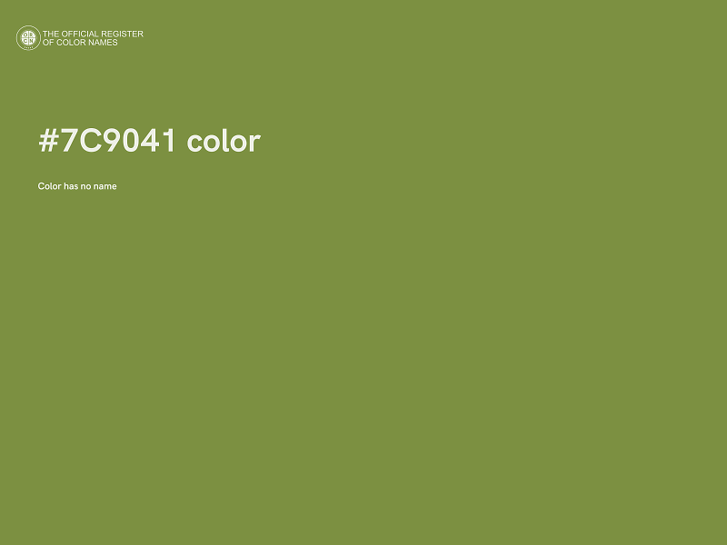 #7C9041 color image