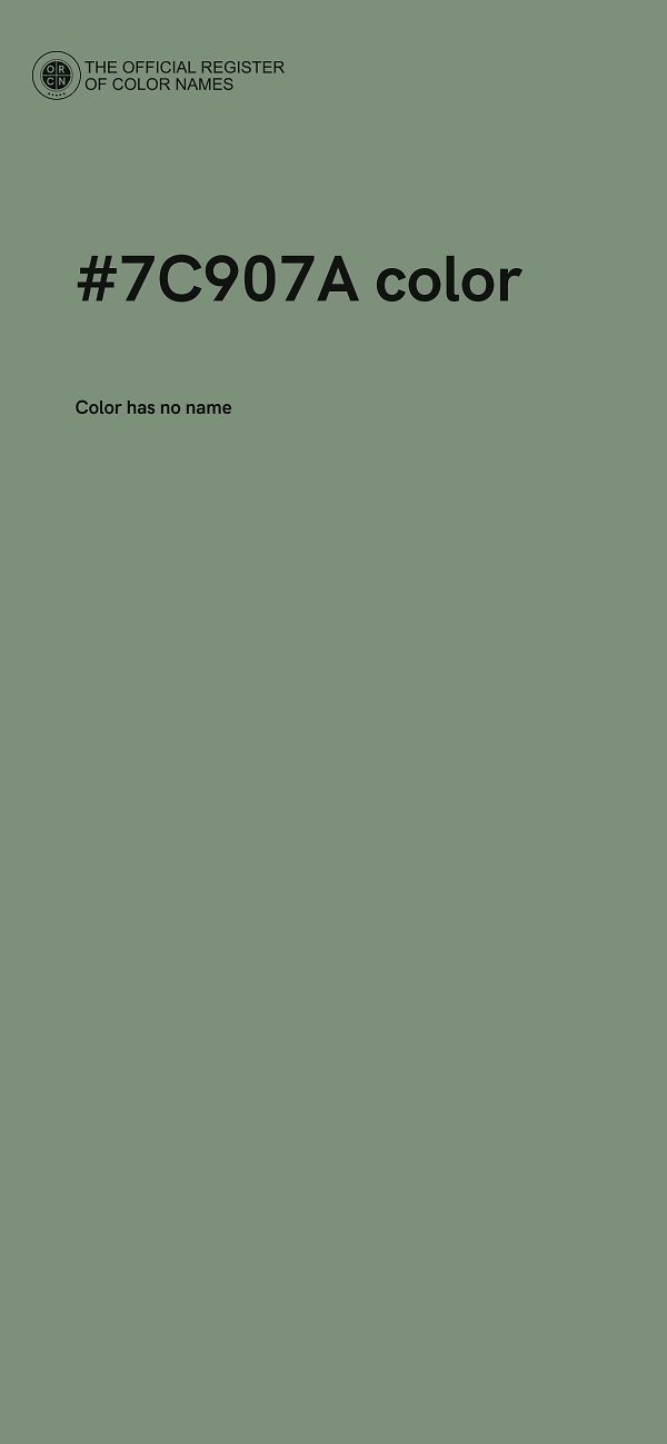 #7C907A color image