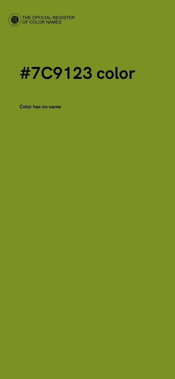 #7C9123 color image