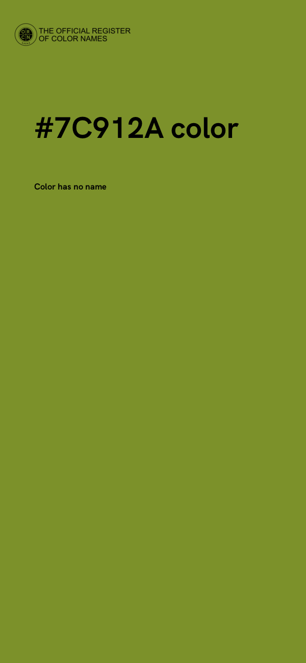 #7C912A color image