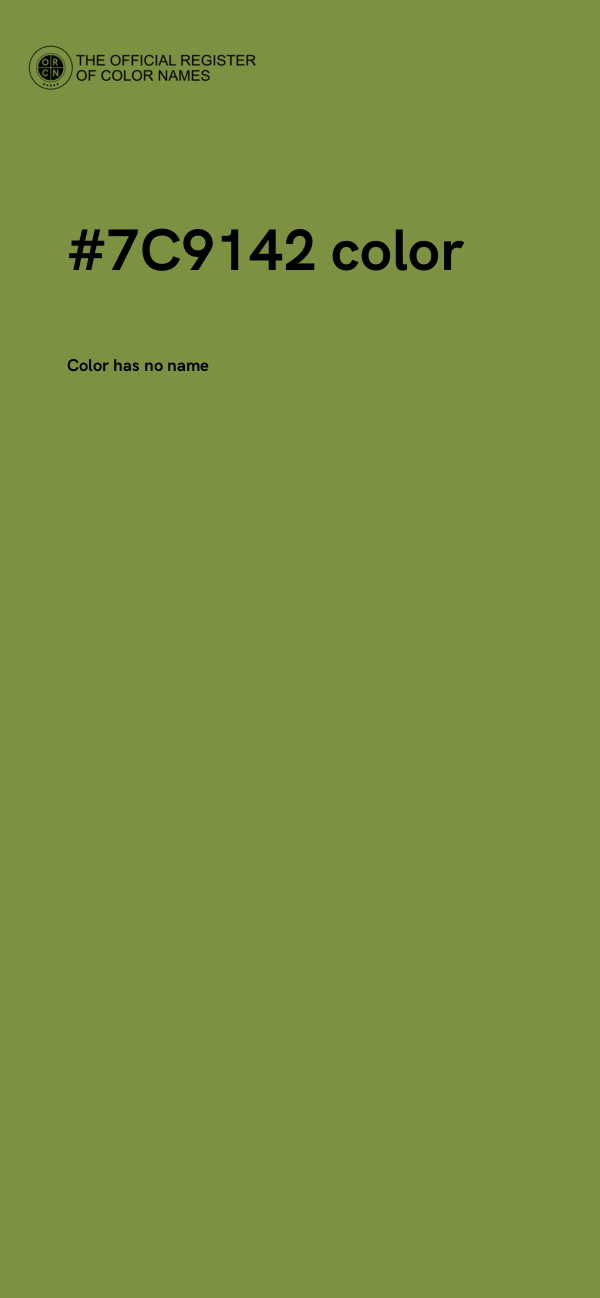 #7C9142 color image