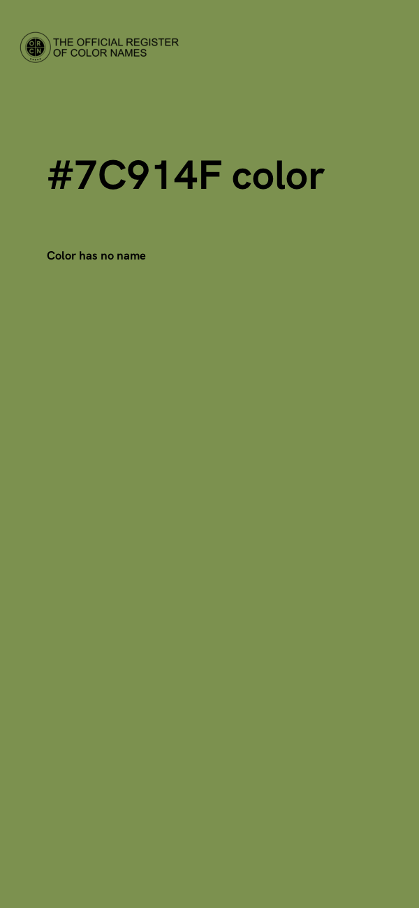 #7C914F color image