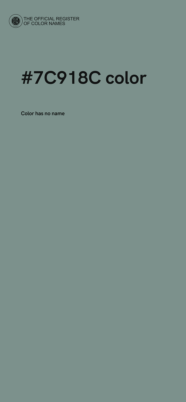 #7C918C color image