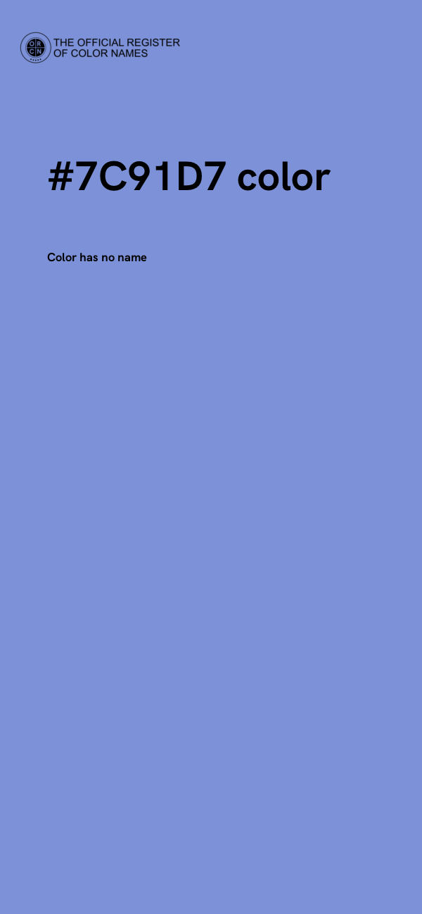 #7C91D7 color image