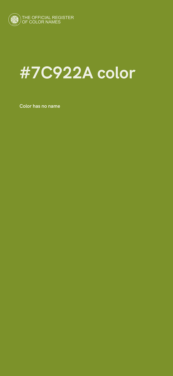 #7C922A color image