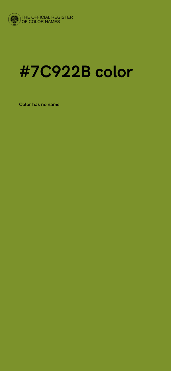 #7C922B color image