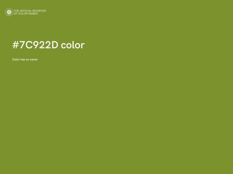 #7C922D color image