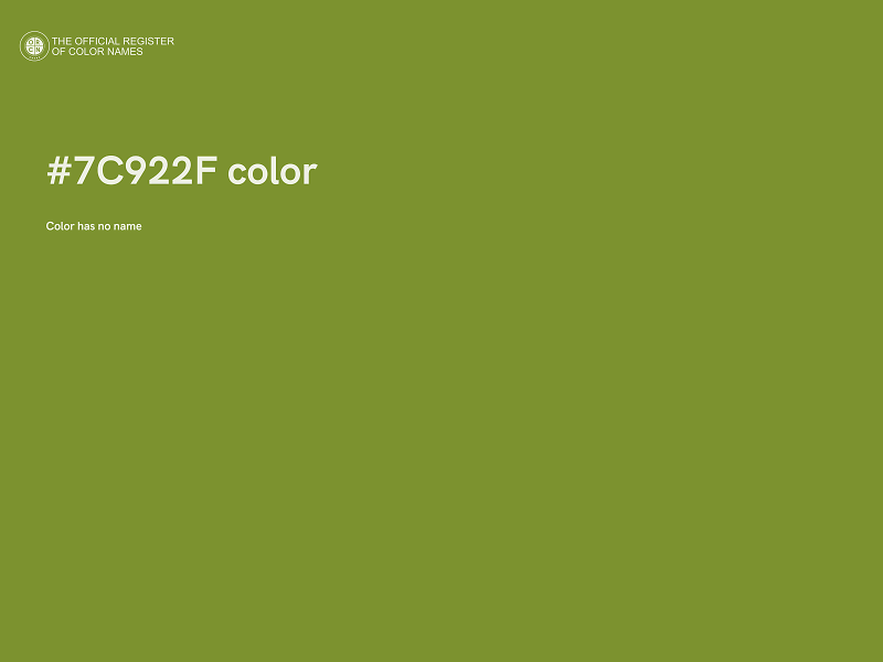 #7C922F color image