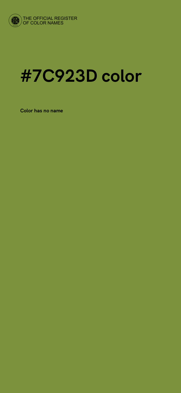 #7C923D color image