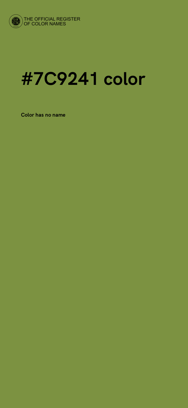 #7C9241 color image