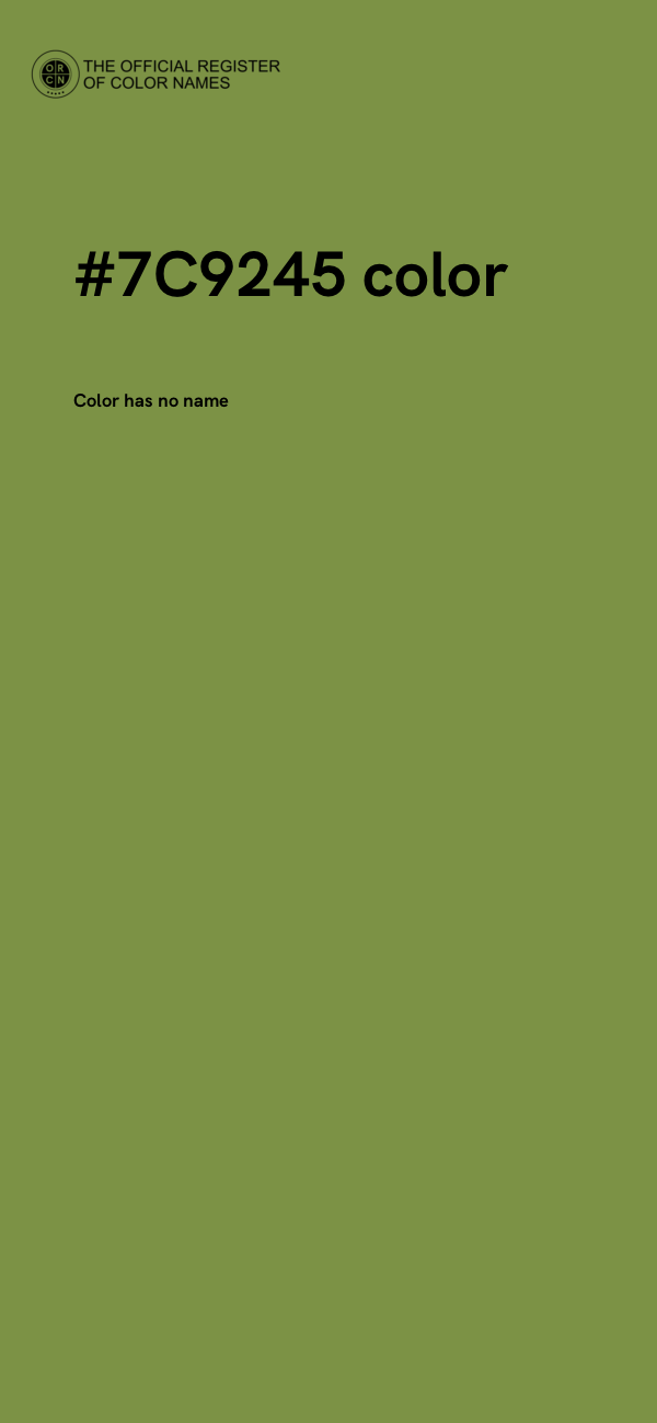 #7C9245 color image