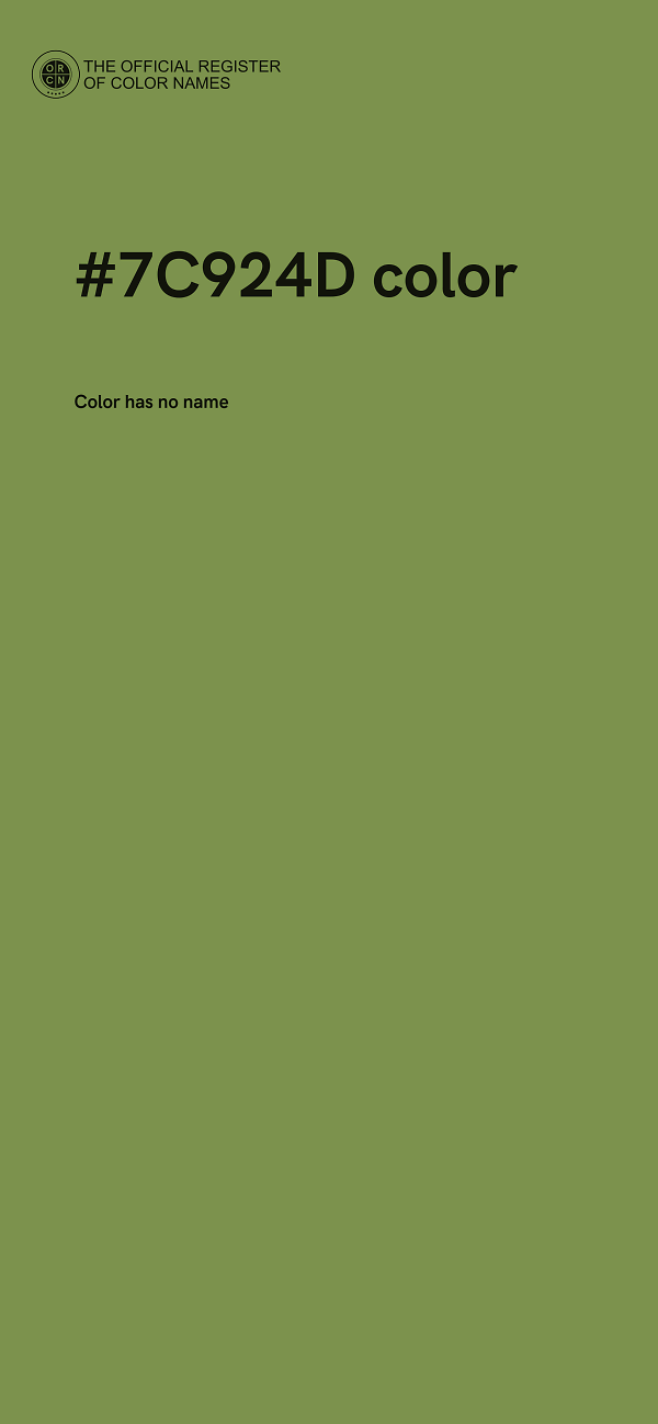 #7C924D color image