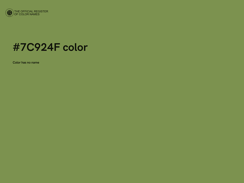#7C924F color image