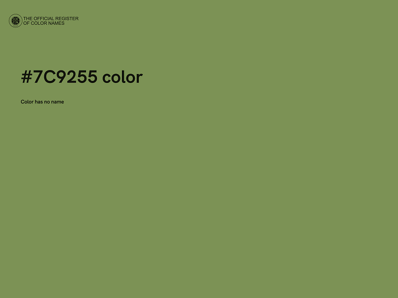 #7C9255 color image