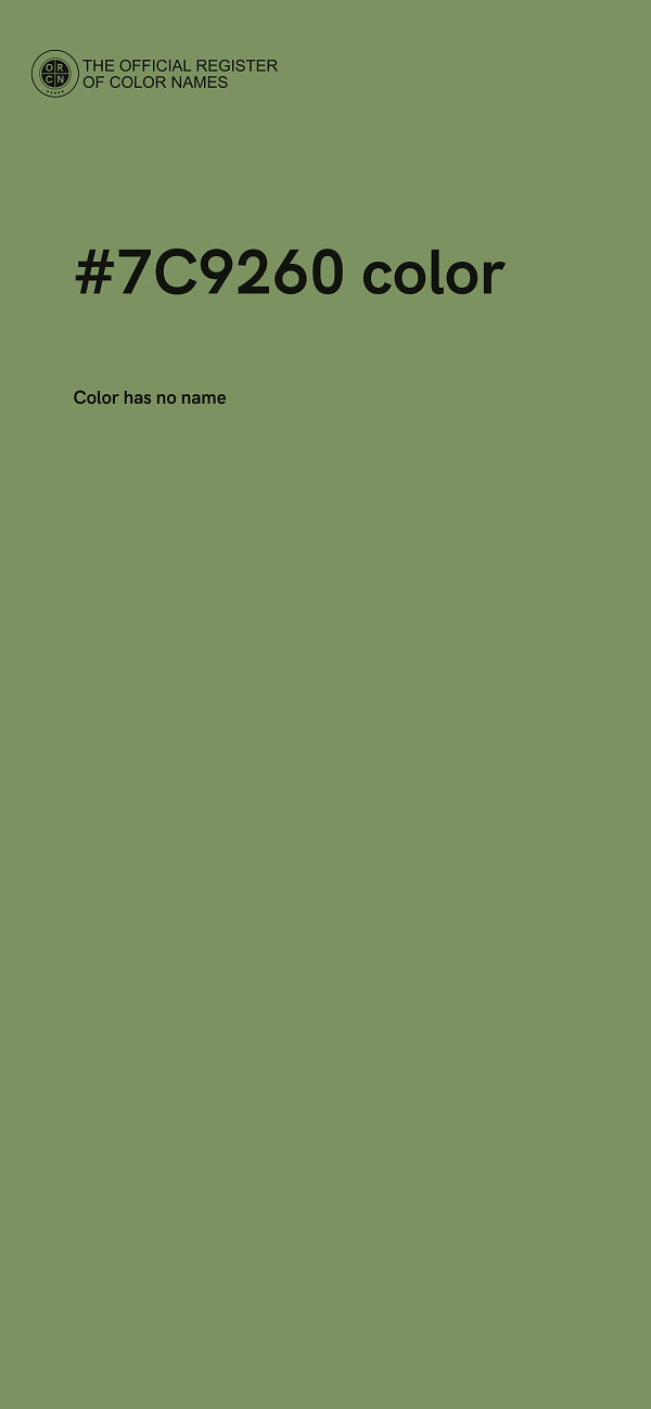 #7C9260 color image