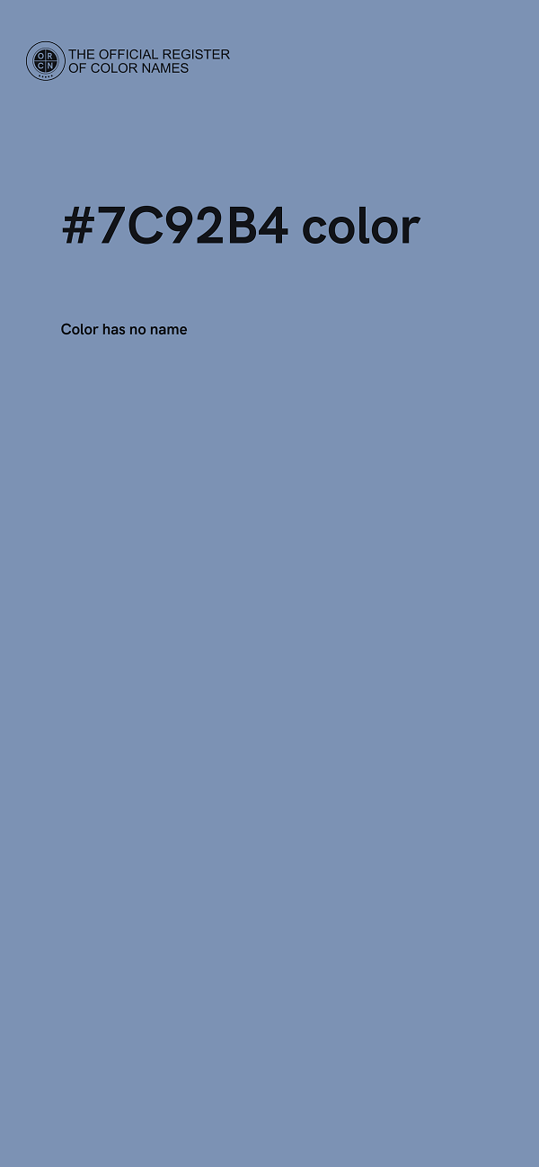 #7C92B4 color image