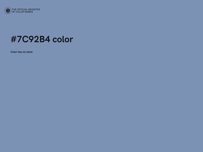 #7C92B4 color image