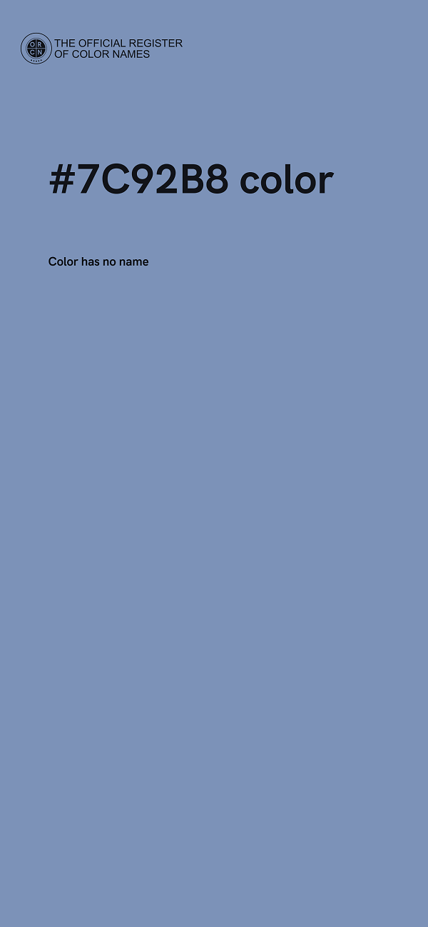 #7C92B8 color image