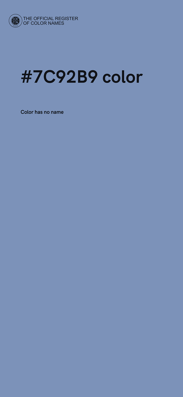#7C92B9 color image