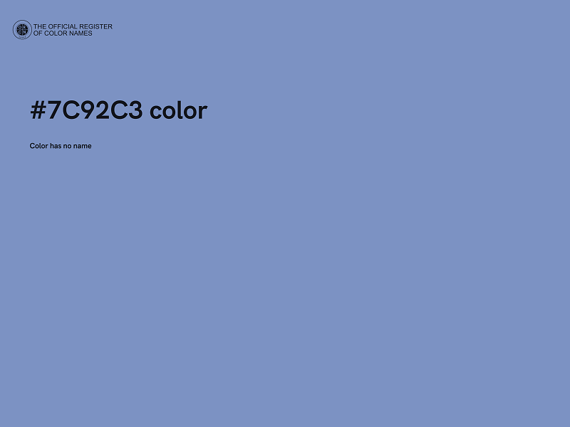 #7C92C3 color image