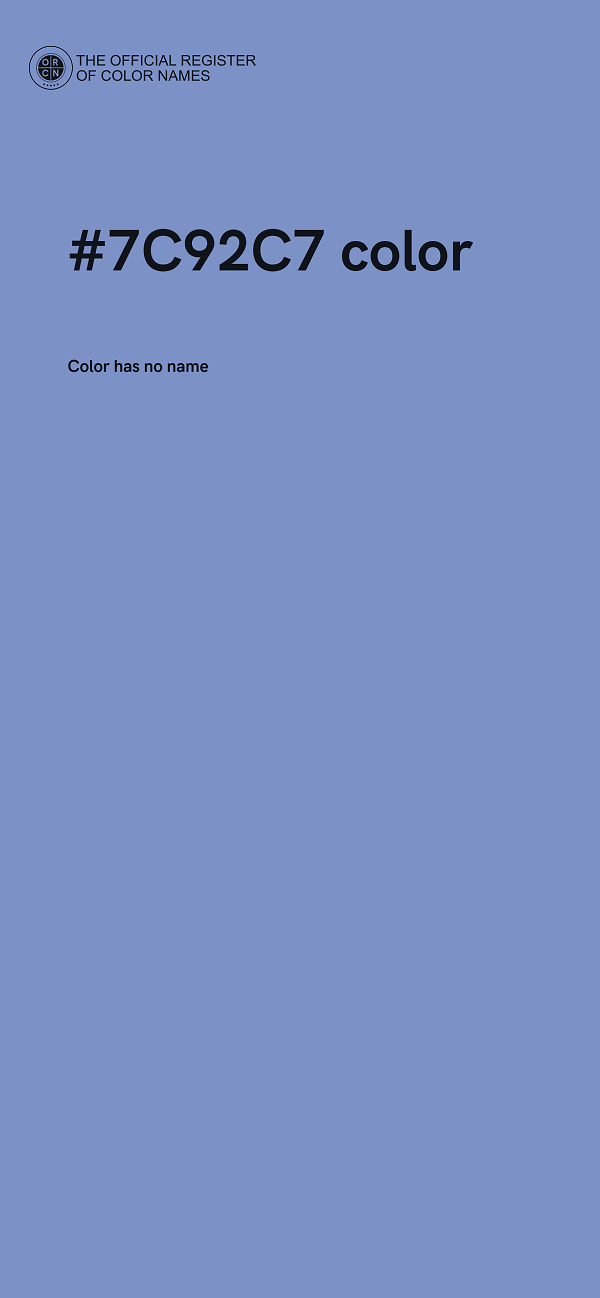 #7C92C7 color image