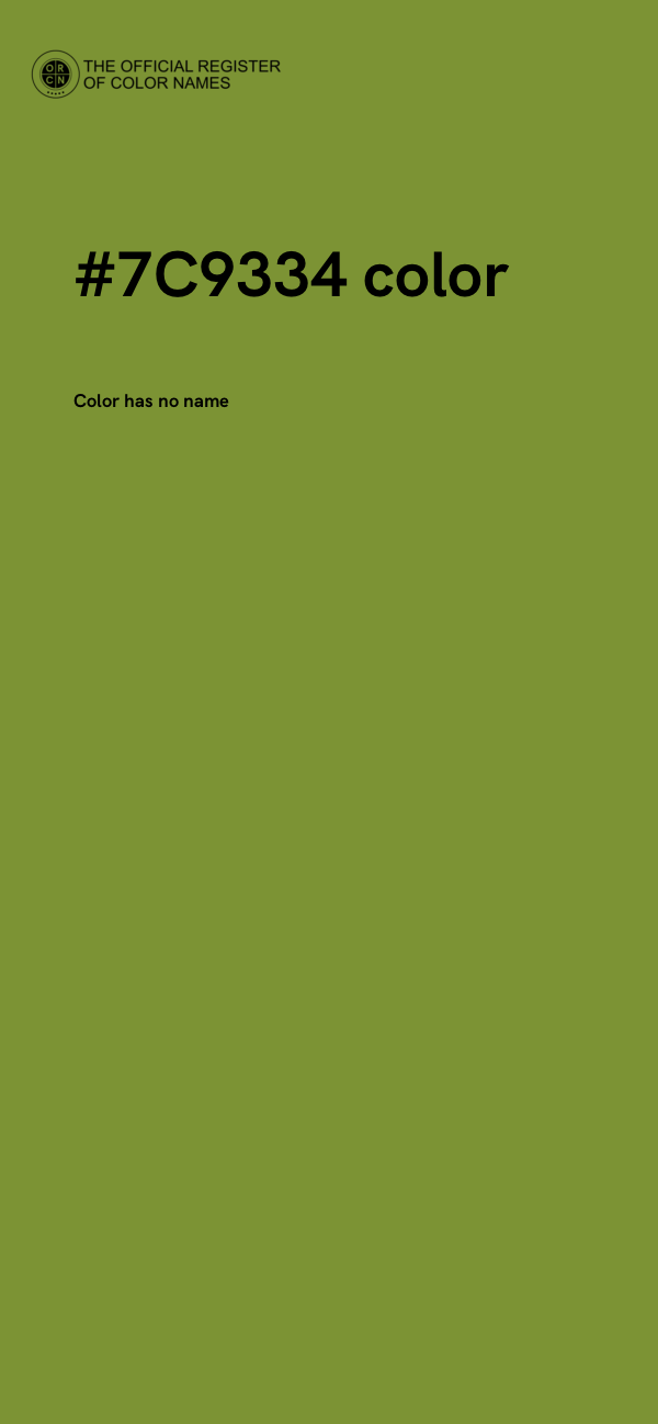 #7C9334 color image