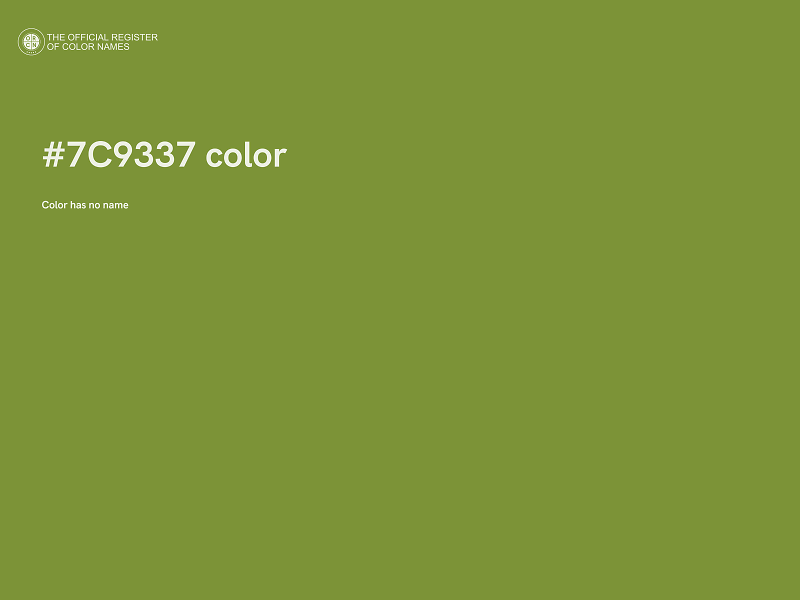 #7C9337 color image