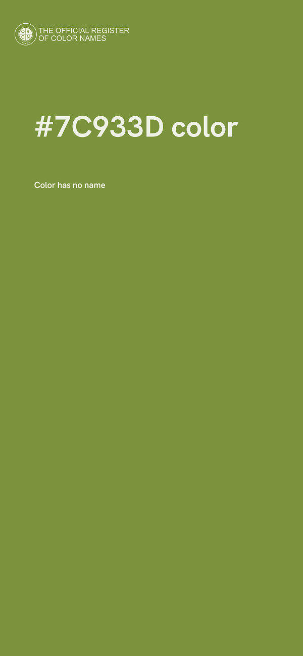#7C933D color image