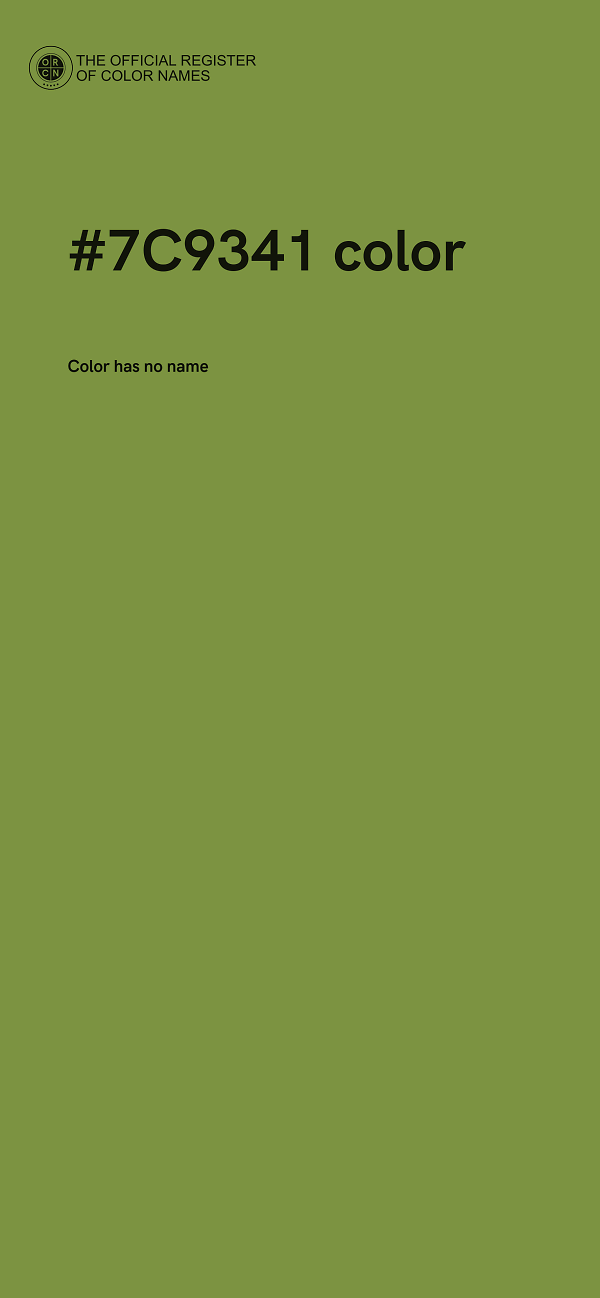 #7C9341 color image