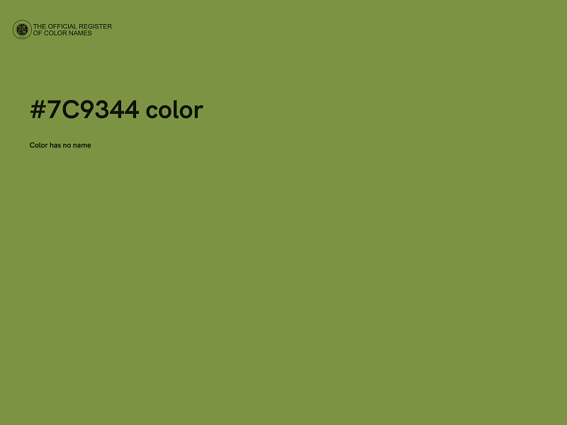 #7C9344 color image