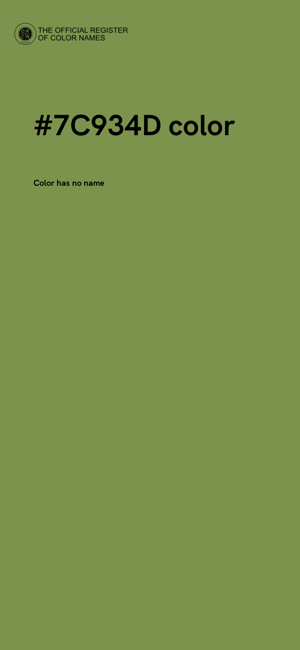 #7C934D color image