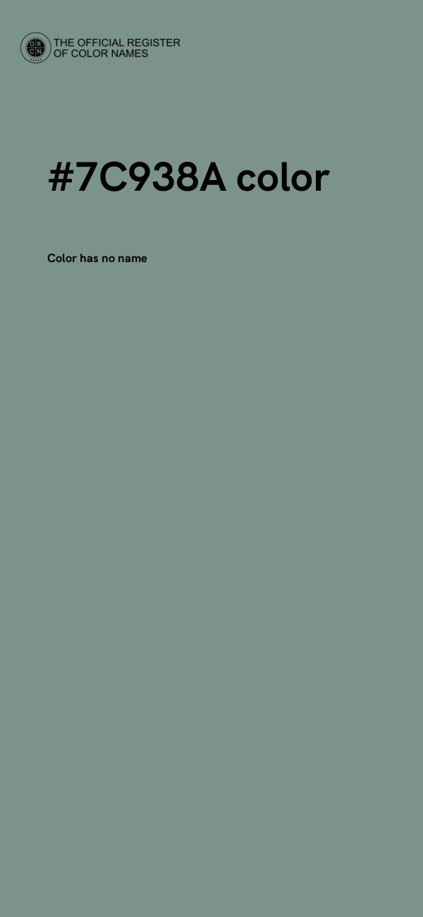 #7C938A color image