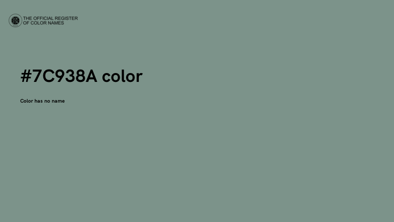 #7C938A color image